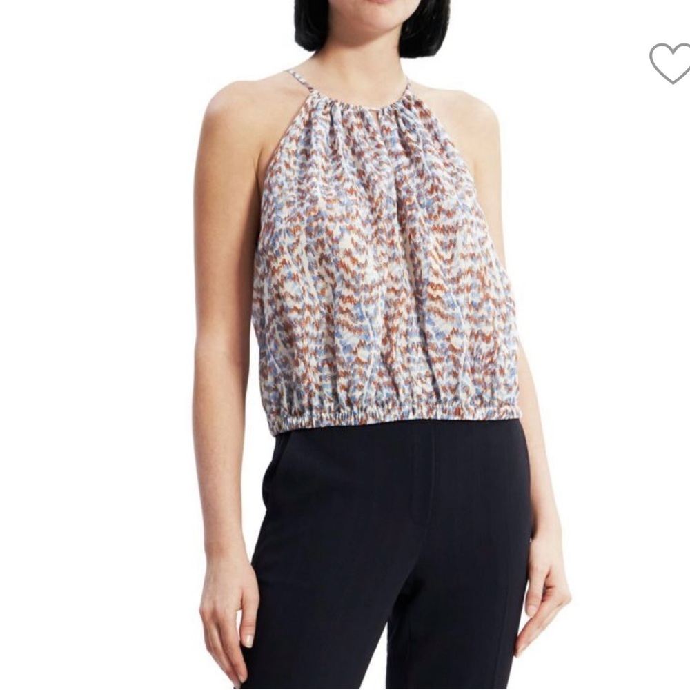 NWT THEORY‎ Desert Gathered Halter Neck Cami size small reg $285